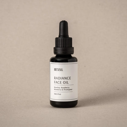 Radiance Face Oil – Hexsa – organic face oil with rosehip, raspberry, blueberry and pricklypear
