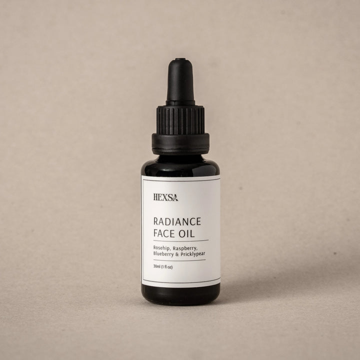 Radiance Face Oil – Hexsa – organic face oil with rosehip, raspberry, blueberry and pricklypear